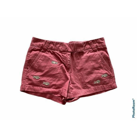 J.CREW Pants - J Crew Womens 6 Shorts Minnow Fish Chino 3" Inseam‎ Salmon Red Orange Cotton